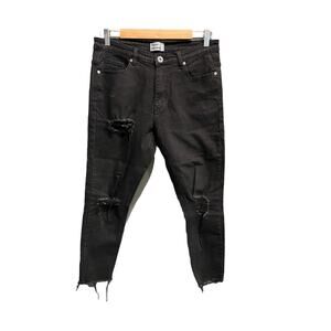 Bape Somking Black Skinny‎ Distressed Women's Jeans Size S